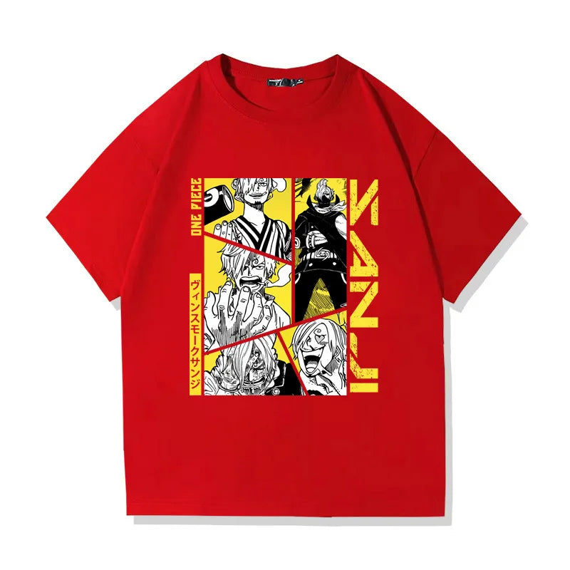 Japanese Anime&Manga T-Shirt Mens SANJI Classic Graphic T Shirts for Women Men Clothing Cotton Short Sleeve Casual Loose  Tops