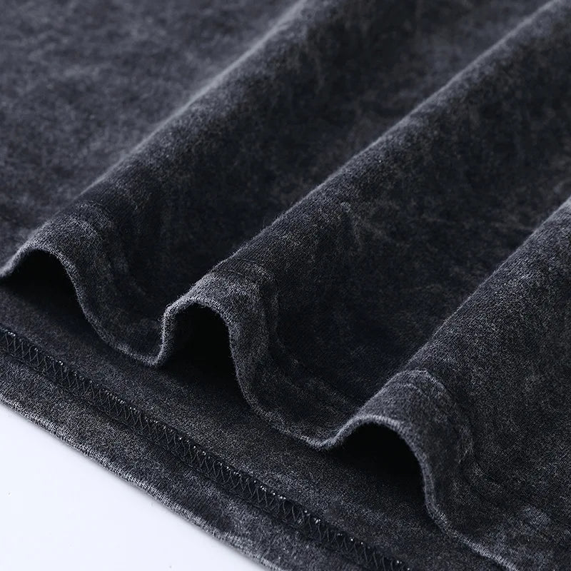 Summer Loose Tops Tees Vest Anime Print T-Shirt Men Streetwear Vintage Black T Shirt Harajuku Oversized T Shirt