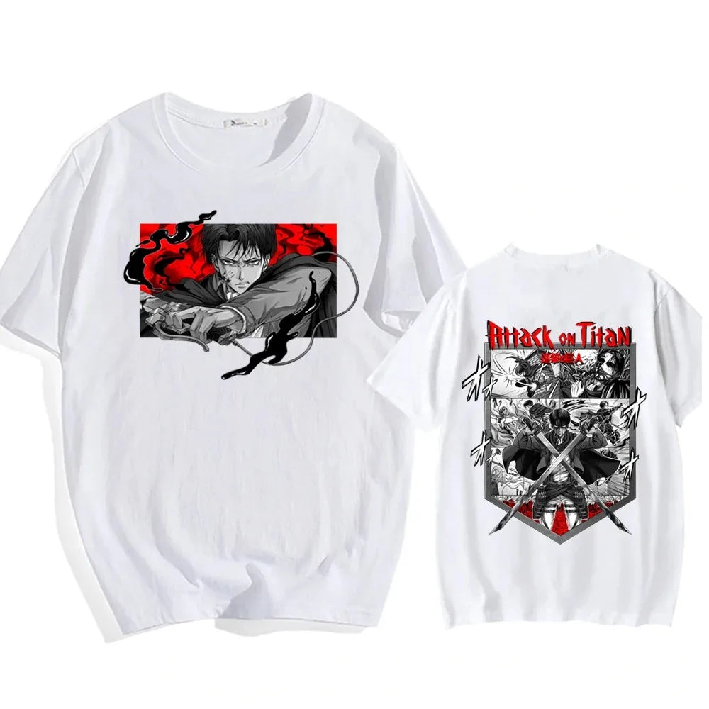 Japanese Anime T Shirt Scouting Legion Clothes Shingeki No Kyojin Tee Shirt Attack On Titan Giant short-sleeve T-shir Men Women