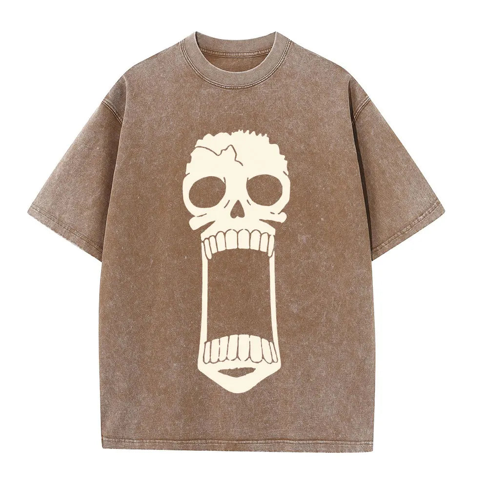 Summer Washed Tshirts Hip Hop Retro Punk Gothic Anime Cotton Vintage T-Shirts Harajuku Casual Women Men Short Sleeve Top Tee