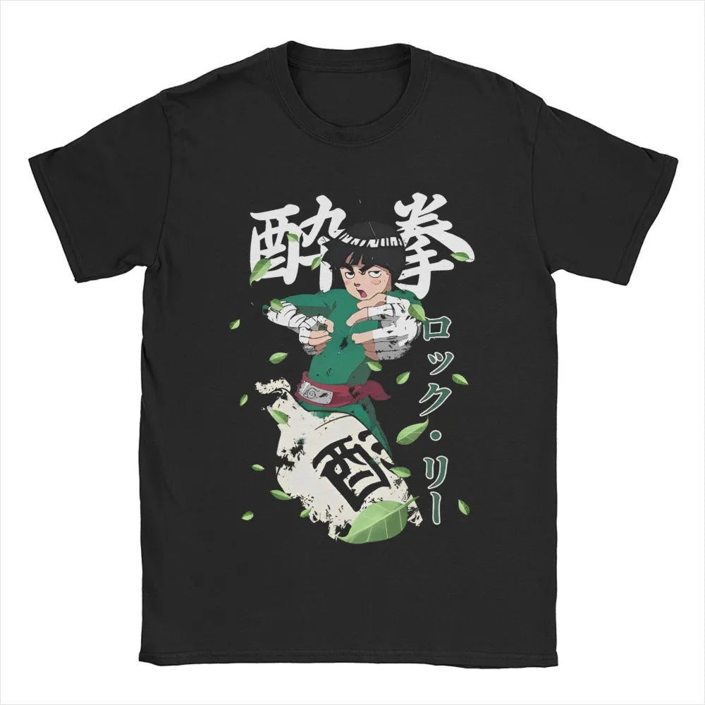 Narutos Rock Lee T-Shirt for Men Women Novelty Cotton Tees Round Neck Short Sleeve T Shirt Gift Idea Clothing