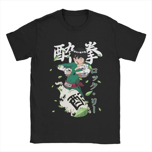 Narutos Rock Lee T-Shirt for Men Women Novelty Cotton Tees Round Neck Short Sleeve T Shirt Gift Idea Clothing