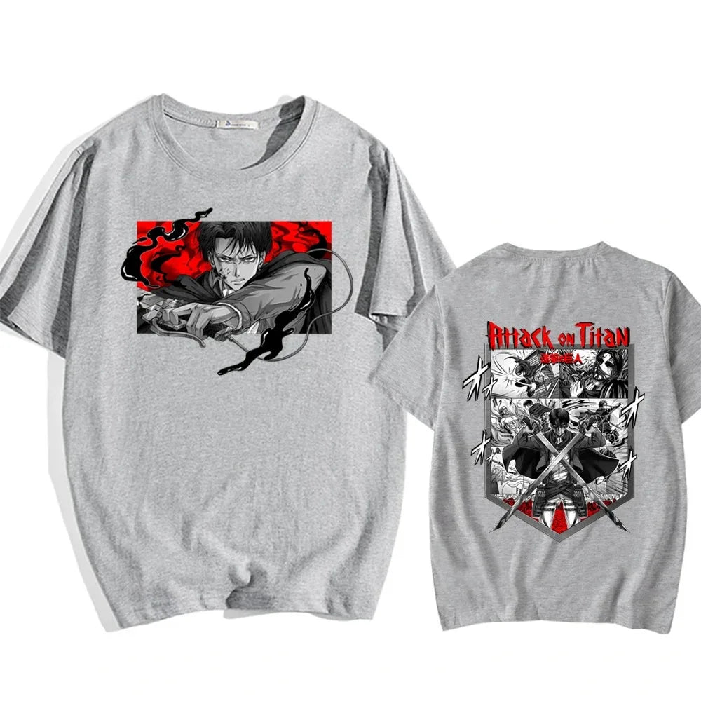 Japanese Anime T Shirt Scouting Legion Clothes Shingeki No Kyojin Tee Shirt Attack On Titan Giant short-sleeve T-shir Men Women