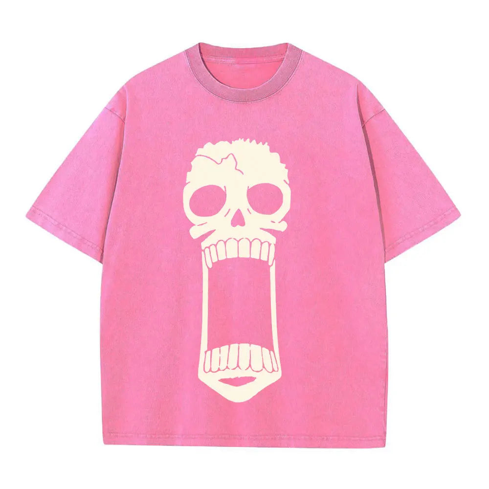 Summer Washed Tshirts Hip Hop Retro Punk Gothic Anime Cotton Vintage T-Shirts Harajuku Casual Women Men Short Sleeve Top Tee