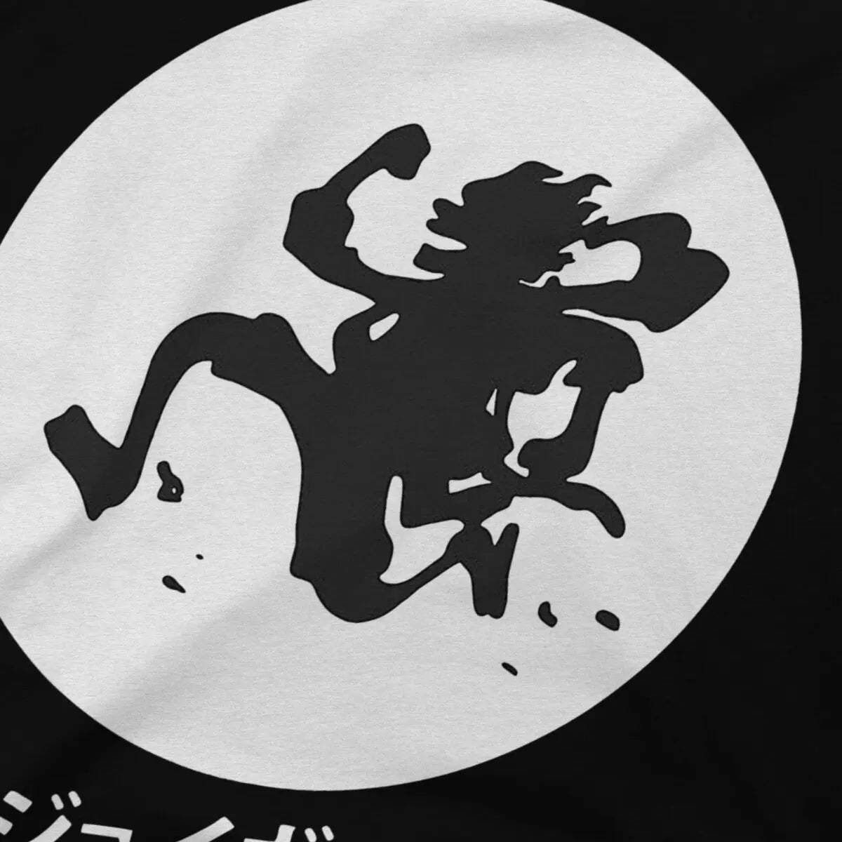 Men T-Shirt Moon Vintage Tees Short Sleeve ONE PIECE Luffy Gear 5 Nika T Shirts Round Collar Tops Adult