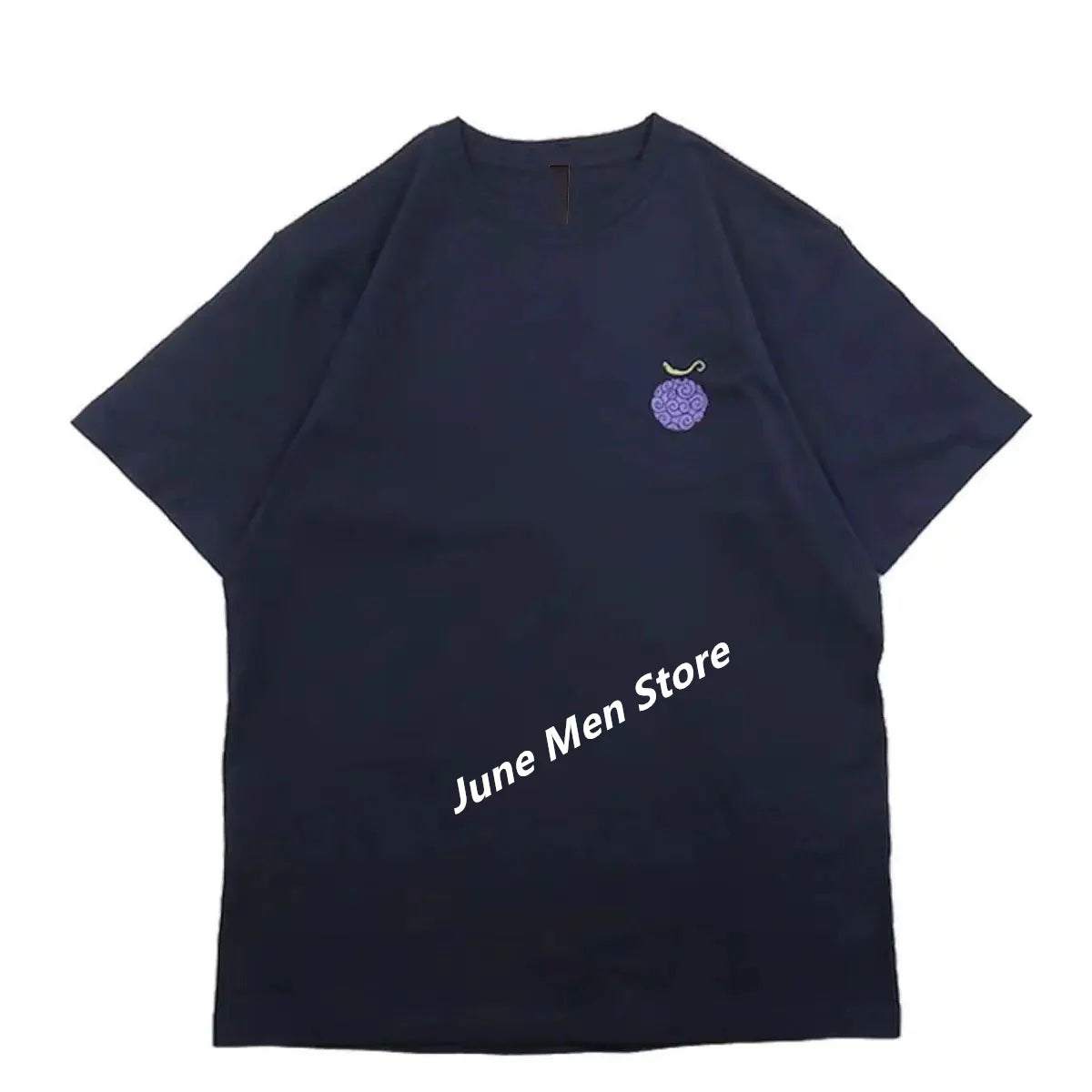 (Uniqlo)Japanese Anime One Piece Devil Nut Printed Pattern Summer Women Men Short Sleeve Pure Cotton Couple Tshirt Men Clothing