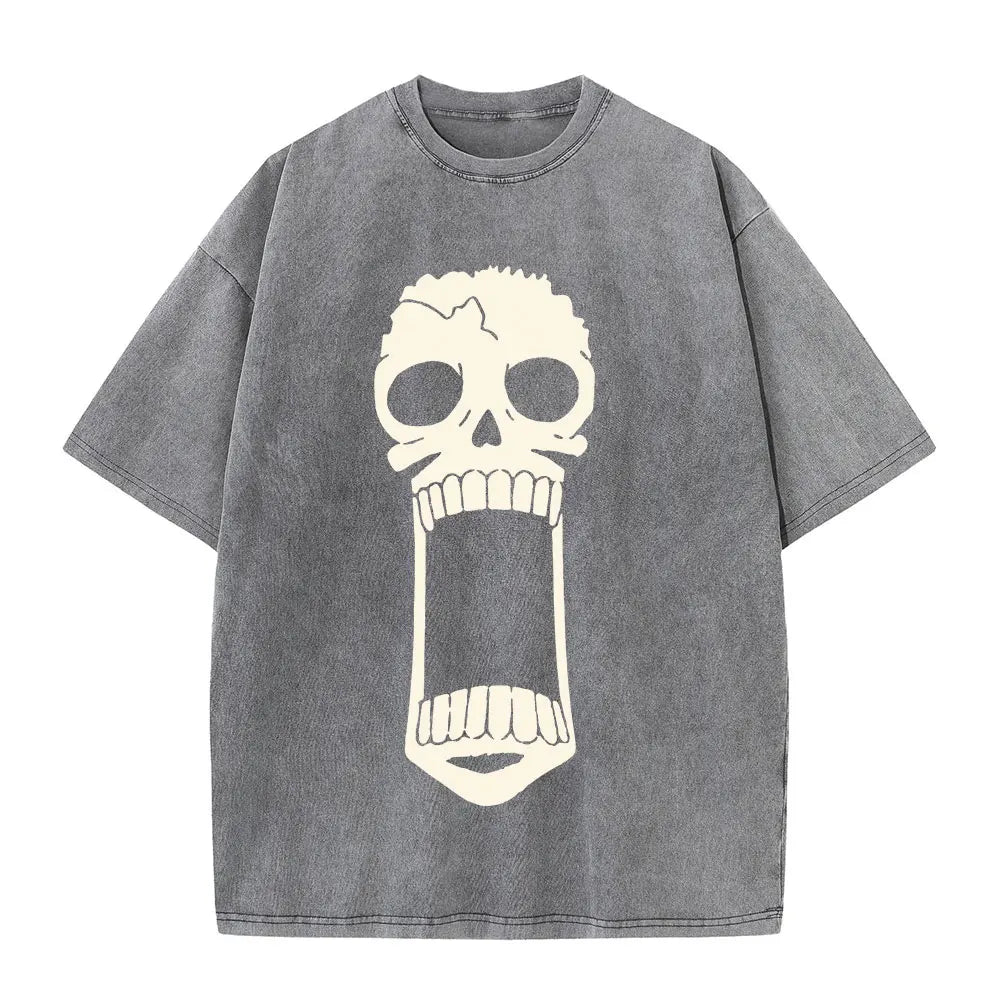 Summer Washed Tshirts Hip Hop Retro Punk Gothic Anime Cotton Vintage T-Shirts Harajuku Casual Women Men Short Sleeve Top Tee