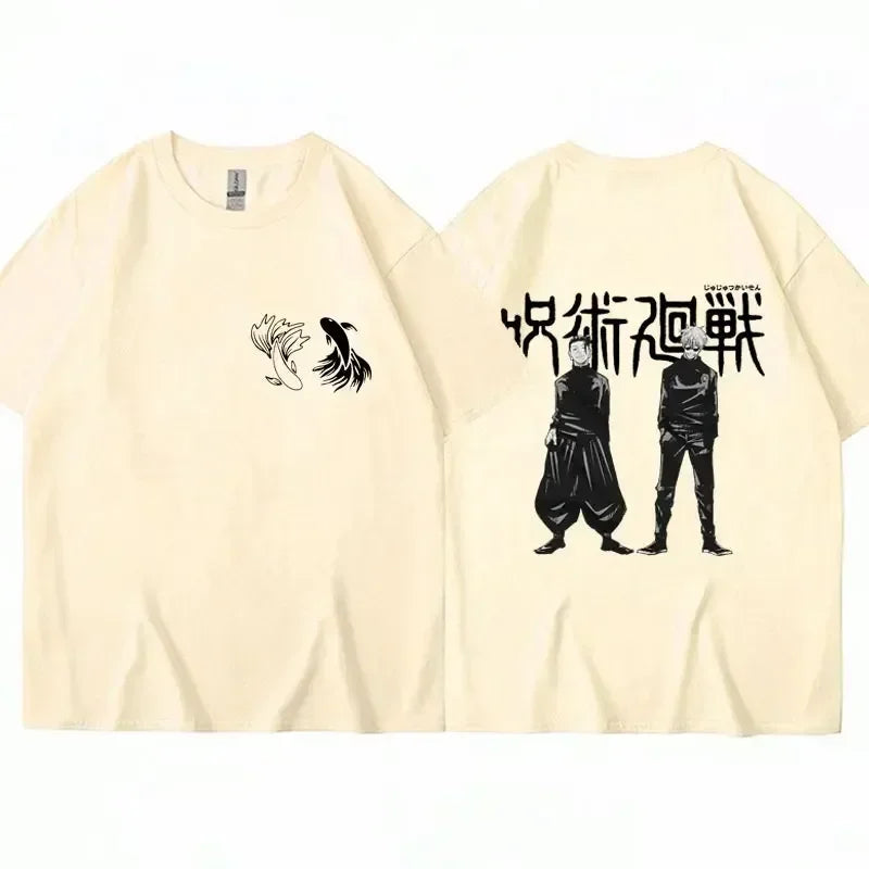 2024 Japanese Anime Jujutsu Kaisen T-shirt Satoru Gojo Geto Suguru Manga Graphic Tees Casual Harajuku Hip Hop Men Women Tops