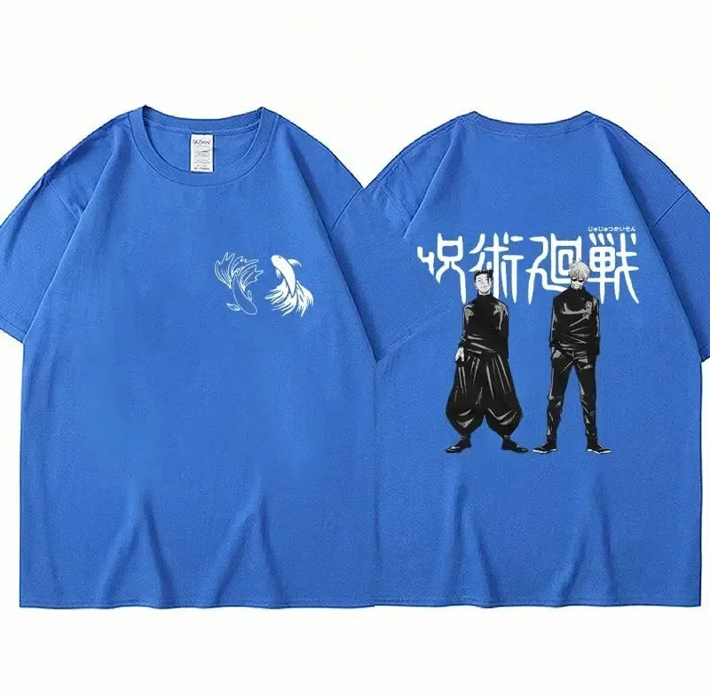 2024 Japanese Anime Jujutsu Kaisen T-shirt Satoru Gojo Geto Suguru Manga Graphic Tees Casual Harajuku Hip Hop Men Women Tops