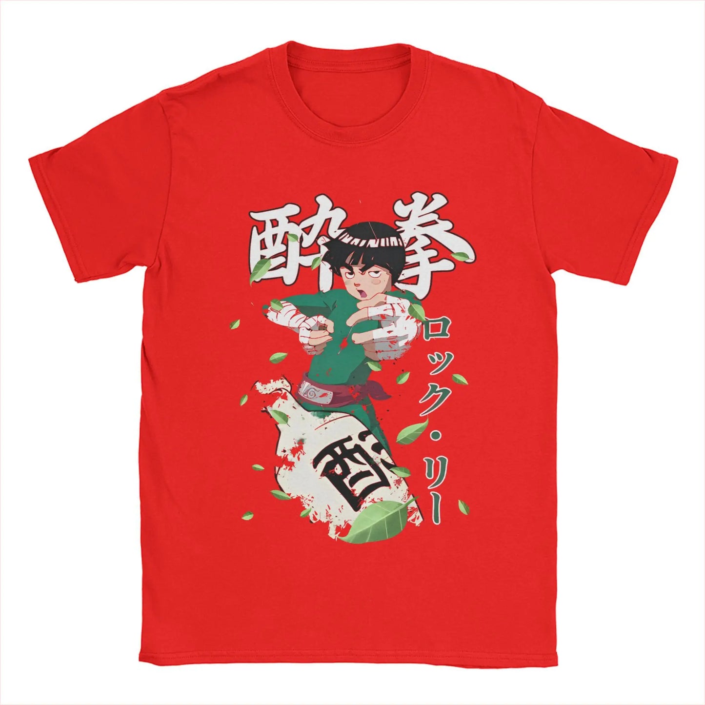 Narutos Rock Lee T-Shirt for Men Women Novelty Cotton Tees Round Neck Short Sleeve T Shirt Gift Idea Clothing