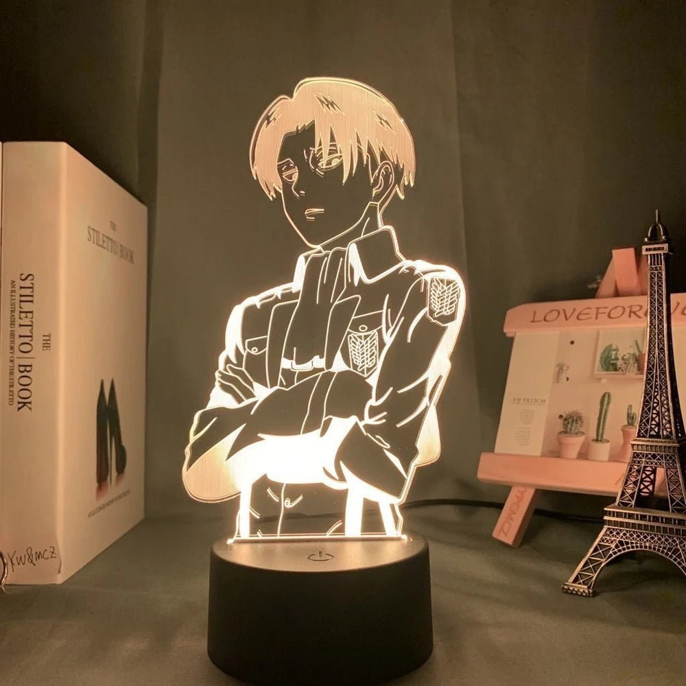 Anime Attack on Titan 3D Gamer Lamp LED Night Light 7/16 colors Remote Control Home Bedroom Figures Lamps Decorative Night gifts