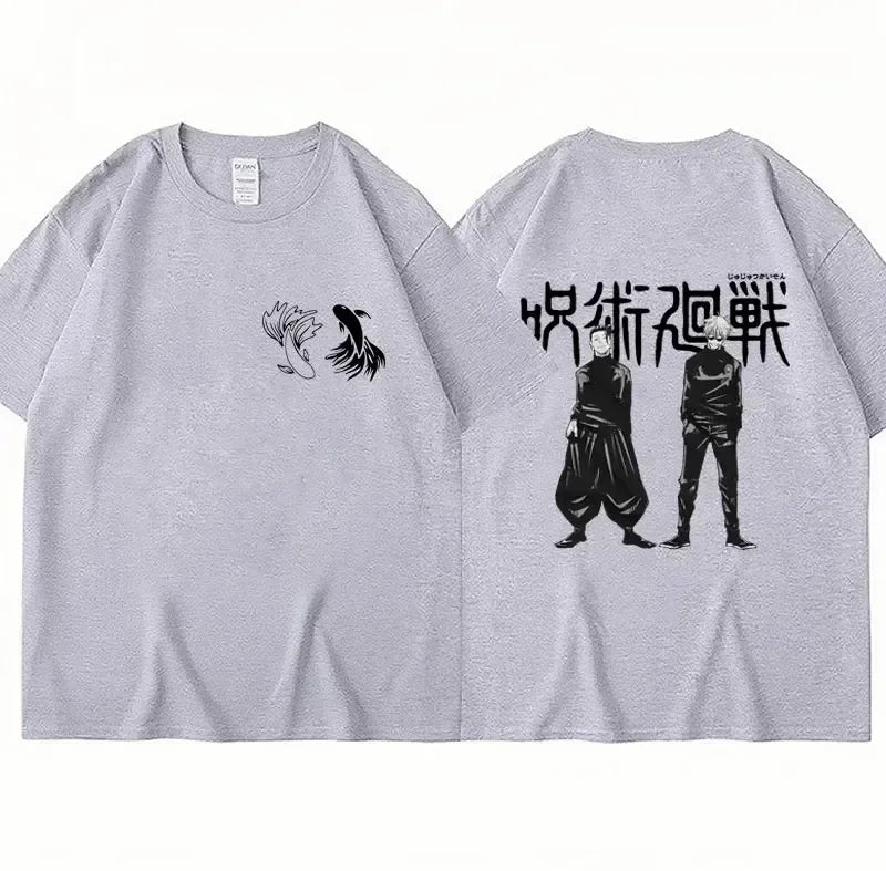 2024 Japanese Anime Jujutsu Kaisen T-shirt Satoru Gojo Geto Suguru Manga Graphic Tees Casual Harajuku Hip Hop Men Women Tops