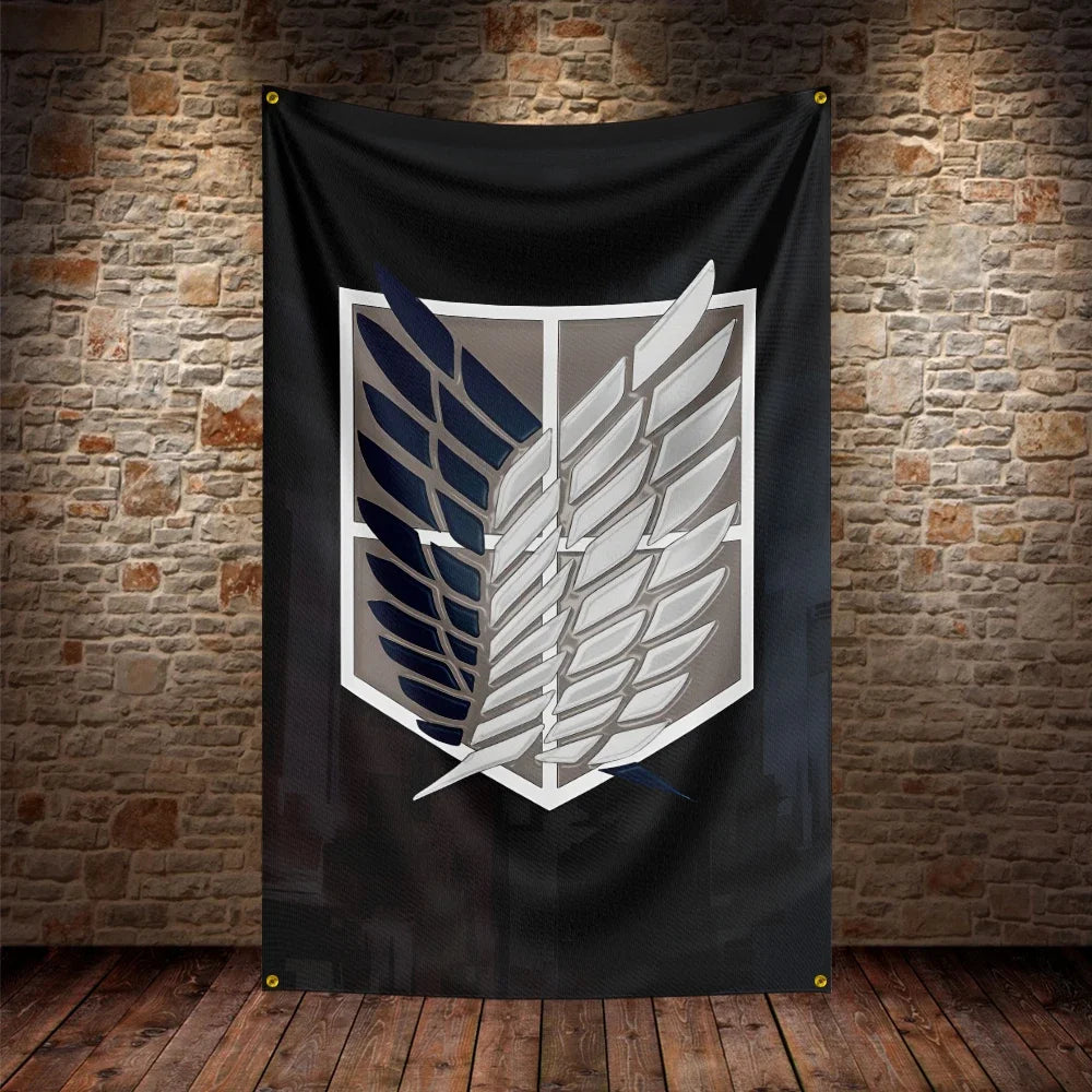 3X5 FT Attack on titan Flag Polyester Printed Other  Banner For Decor