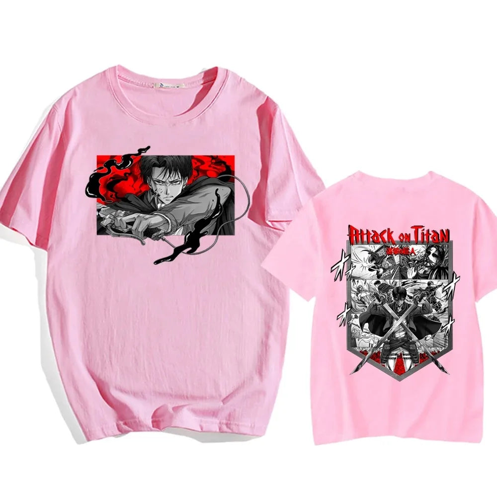 Japanese Anime T Shirt Scouting Legion Clothes Shingeki No Kyojin Tee Shirt Attack On Titan Giant short-sleeve T-shir Men Women
