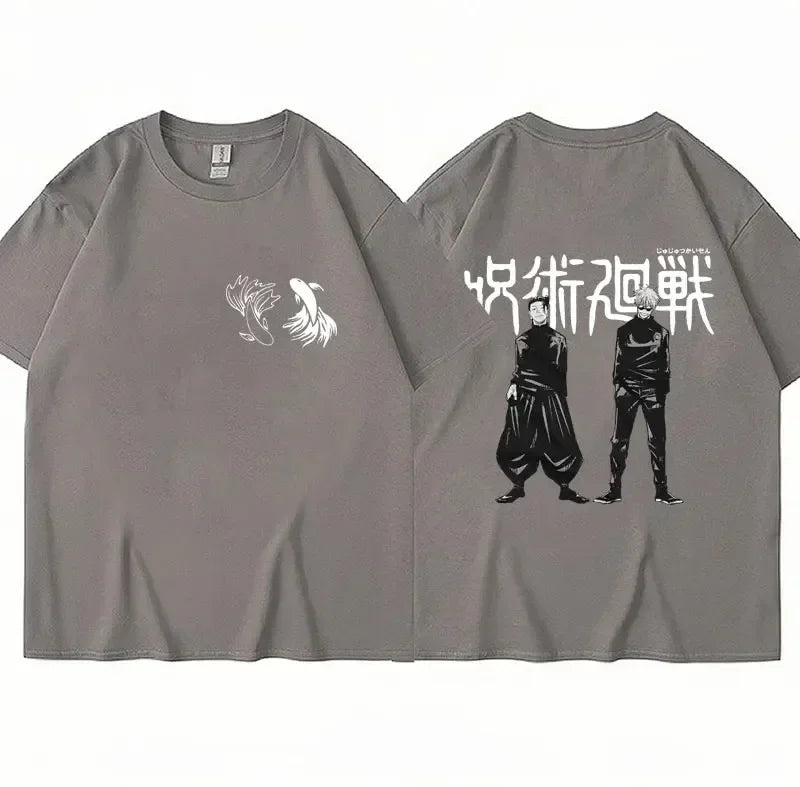 2024 Japanese Anime Jujutsu Kaisen T-shirt Satoru Gojo Geto Suguru Manga Graphic Tees Casual Harajuku Hip Hop Men Women Tops