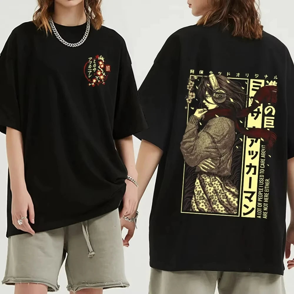 Japan Anime Attack on Titan T Shirt Men Shingeki No Kyojin Eren Yeager T-shirt Manga Short Sleeves Harajuku Women Tee Streetwear